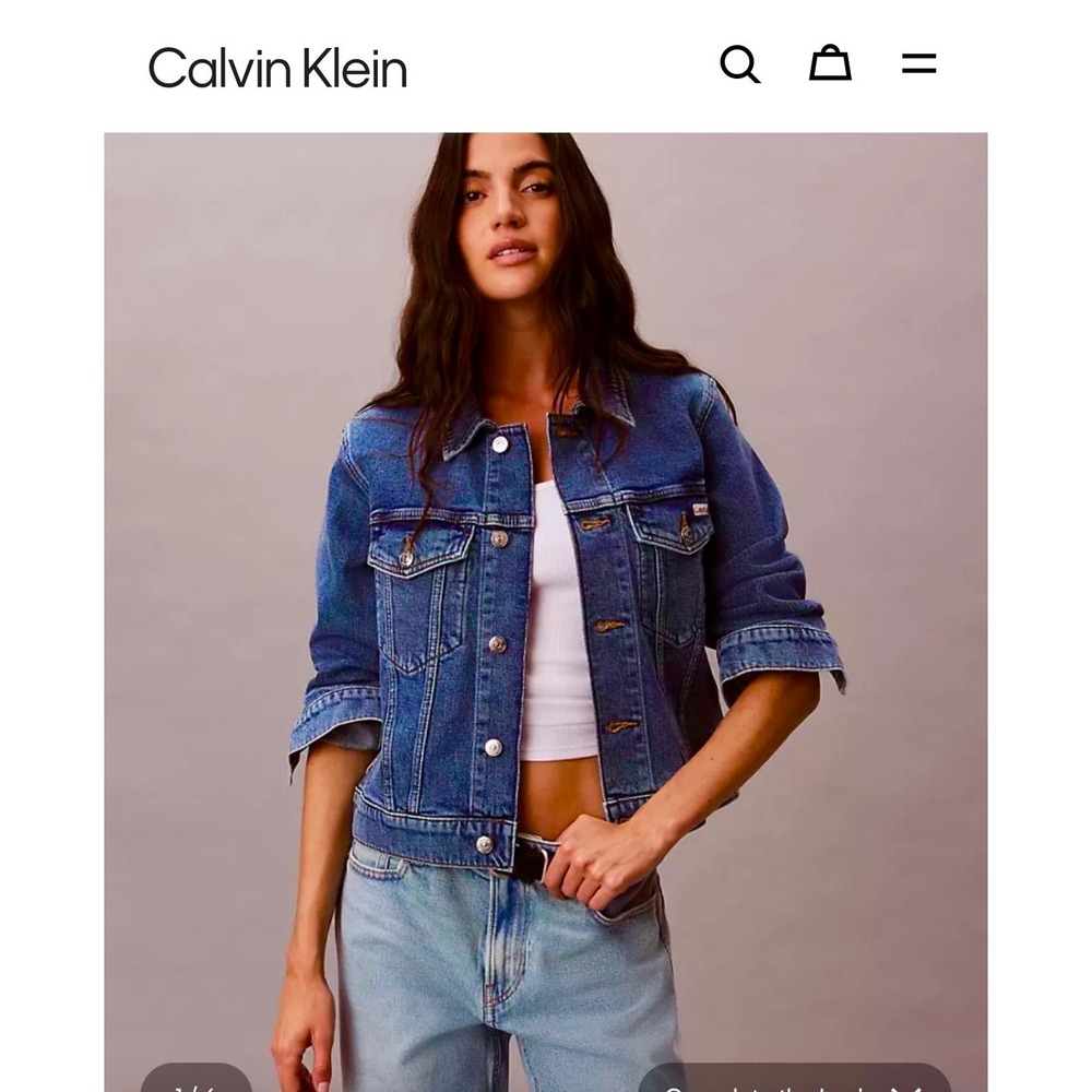Calvin Klein Dark Denim Button down Jacket